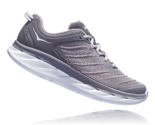 Hoka One One Akasa Womens UK - Grey Silver Road Running Shoes - FNDWI6723